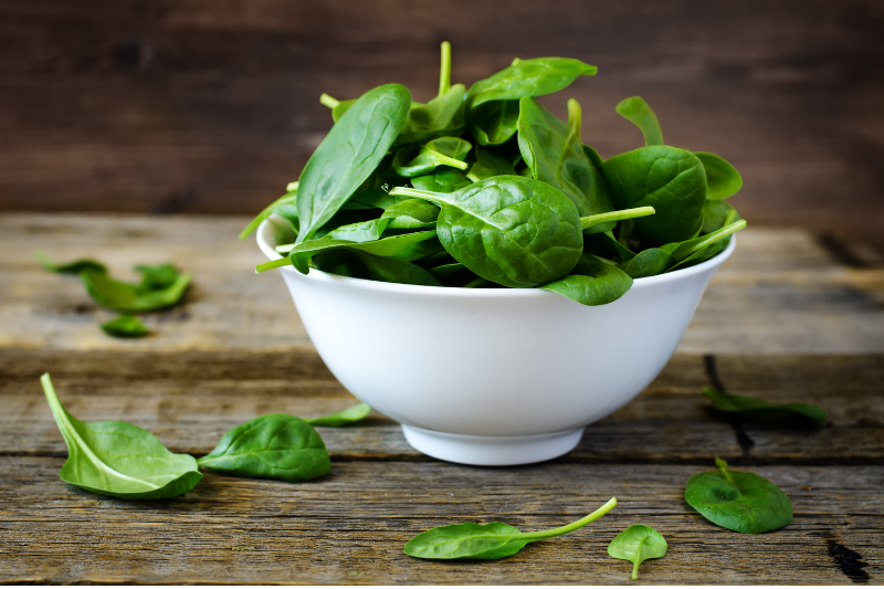spinach, iron, health food, green vegetables, spinach leaves in a bowl