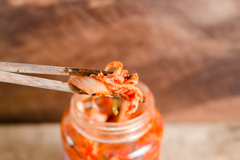 Kimchi in a jar
