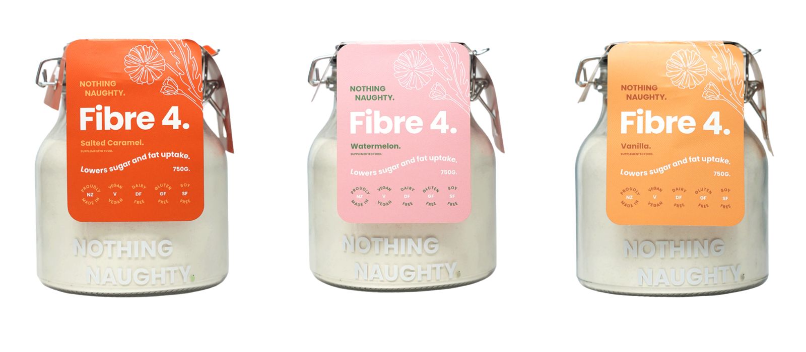 Nothing Naughty Fibre 4 product flavours