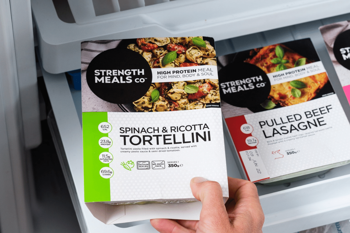 Strength Meals Co packs in freezer