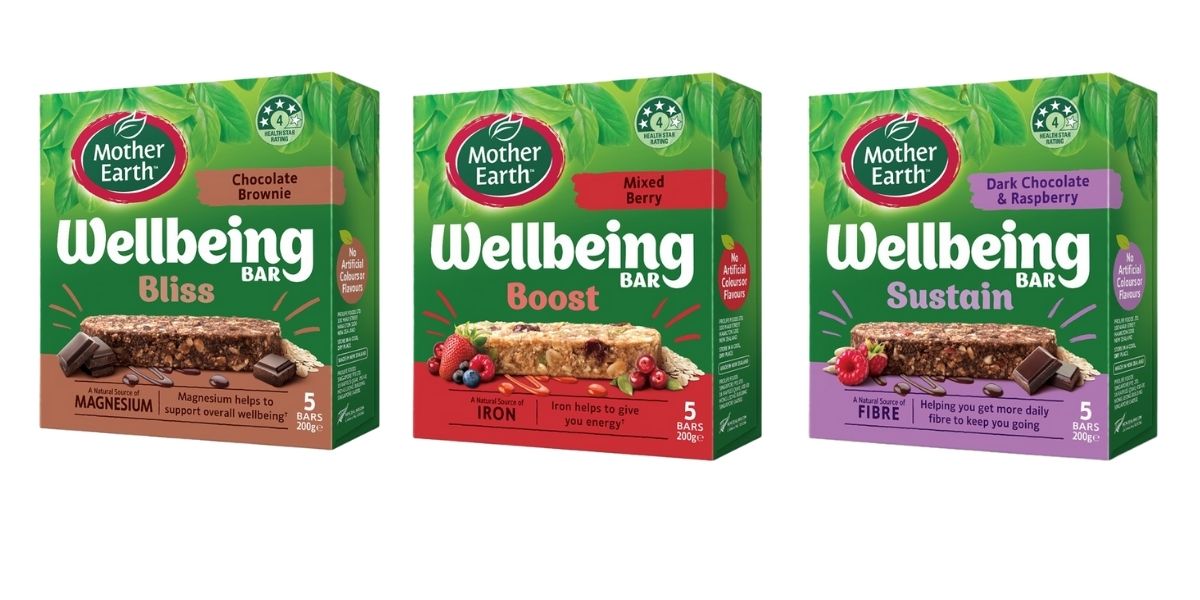 Mother Earth Wellbeing Bar product range